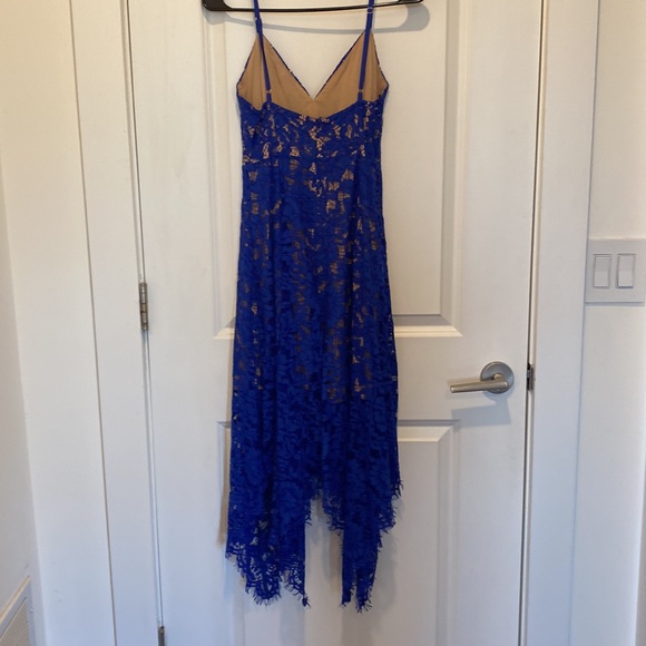 Lulu’s One Wish Royal Blue Lace Midi Dress - Picture 3 of 3